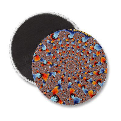 Red and Blue Flames Magnet