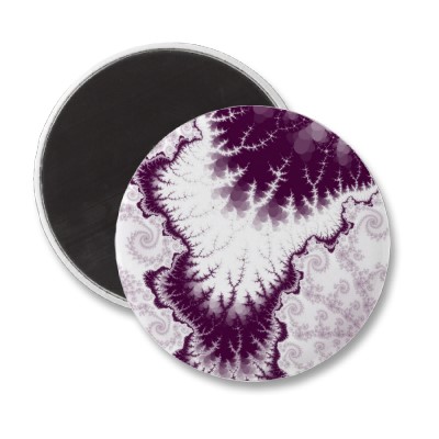 Plum Feathered Star Magnet