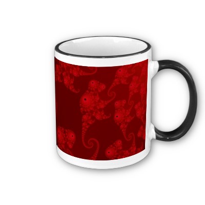 Deep Red Seahorse Herd Mug