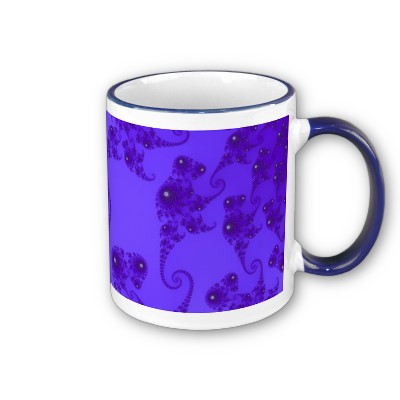 Blue Purple Seahorse Herd Mug