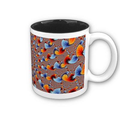 Red and Blue Flames Mug