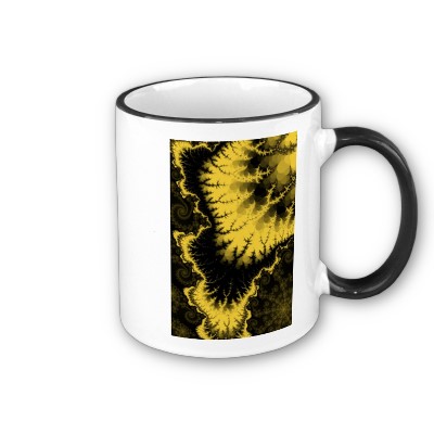 Gold Feathered Star Mug