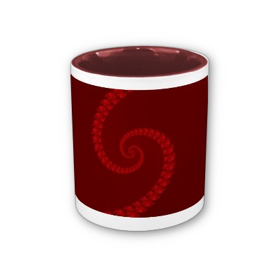 Deep Red Double Spiral Mug