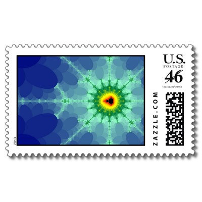 Mandel on a Lilly Pad Postage Stamp