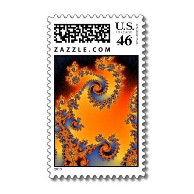 Quenched Double Spiral Postage Stamp