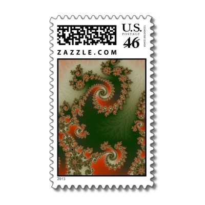 Pimento Olive Double Spiral Postage Stamp