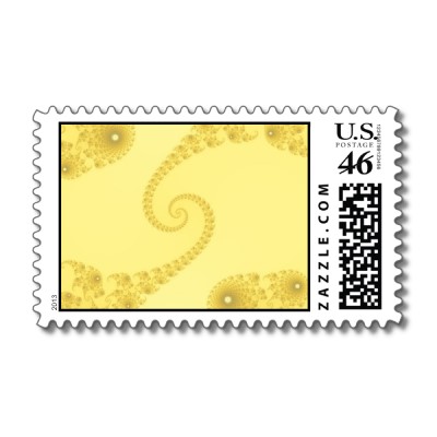 Yellow Gold Double Spiral Postage Stamp