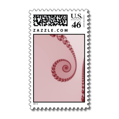 Plum Simple Spiral Postage Stamp