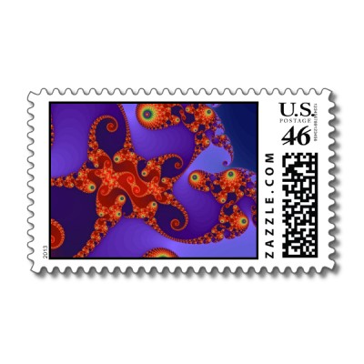 Rainbow Tentacles Postage Stamp