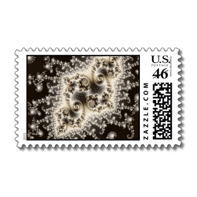 Sepia Brown Jellyfish Postage Stamp