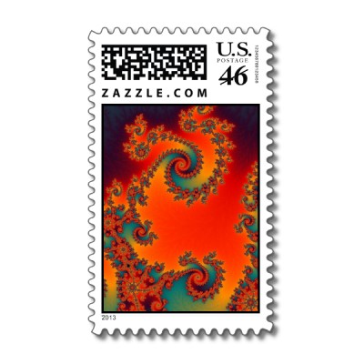 Circus Double Spiral Postage Stamp