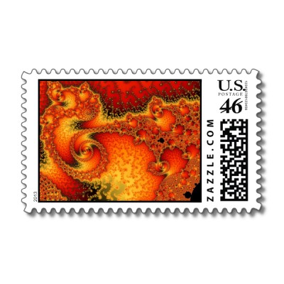 Red Hot Firepit Postage Stamp