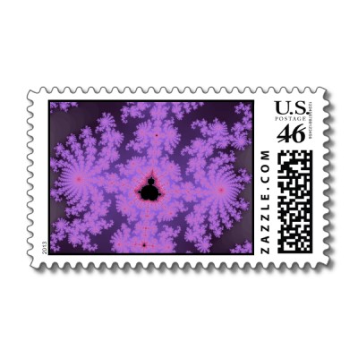 Pink Fronds Postage Stamp