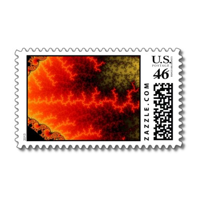 Flame Zigzag Postage Stamp