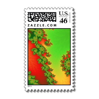 Christmas Lines Postage Stamp