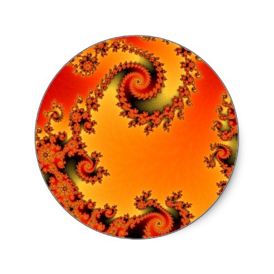 Flaming Hot Double Spiral Sticker