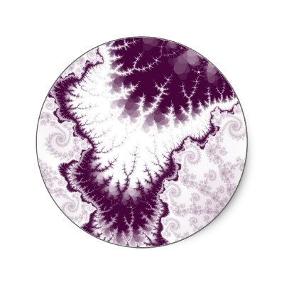 Plum Feathered Star Sticker