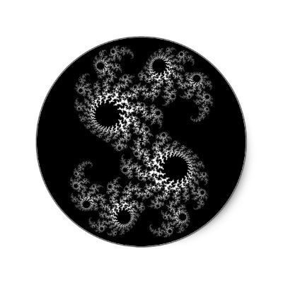 Black White Julia 324048 Sticker