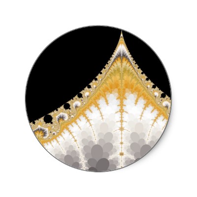 Silver and Gold Volcano Sticker