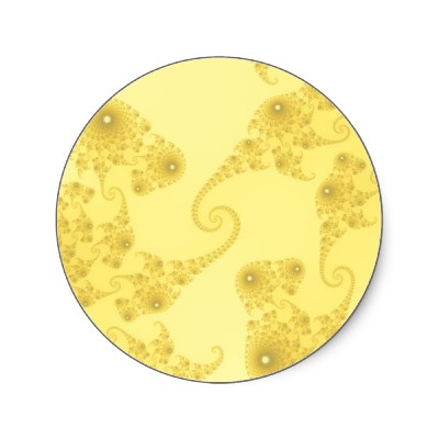 Yellow Gold Seahorse Herd Sticker