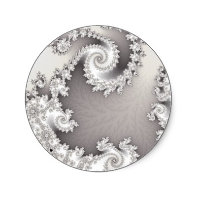 Silver Double Spiral Sticker