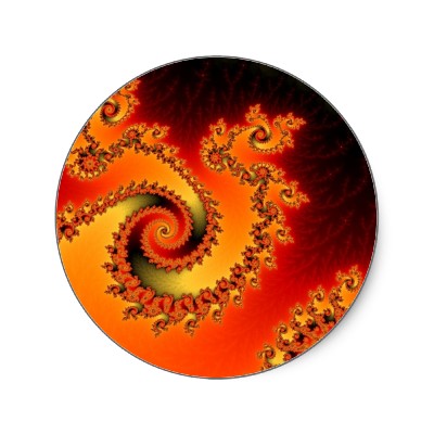 Flame Triple Twirl Sticker