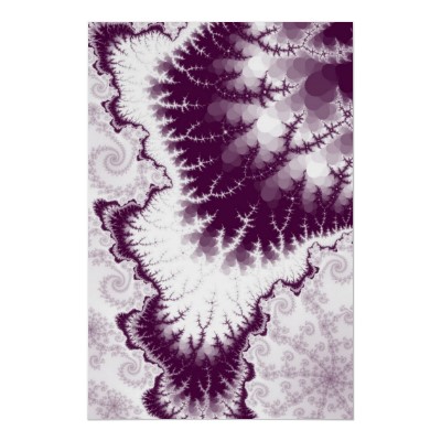 Plum Feathered Star Poster