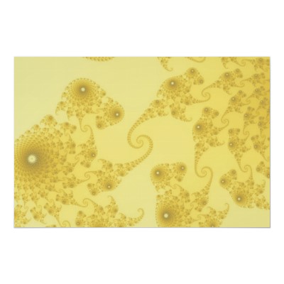 Yellow Gold Seahorse Herd Poster