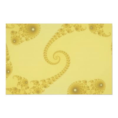 Yellow Gold Double Spiral Poster