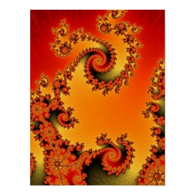 Flaming Hot Double Spiral Poster