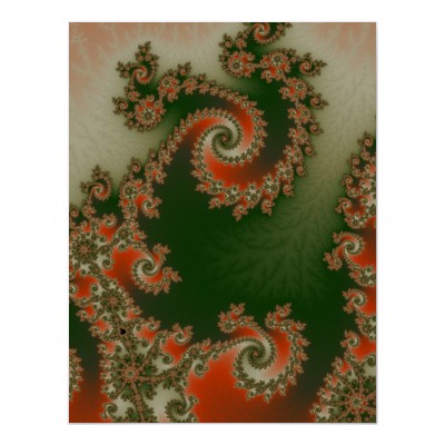 Pimento Olive Double Spiral Poster