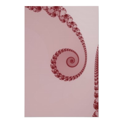 Plum Simple Spiral Poster