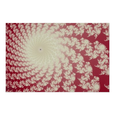 Smooth Red Whirlpool Poster