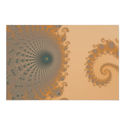 Mid Gold Spirole Poster