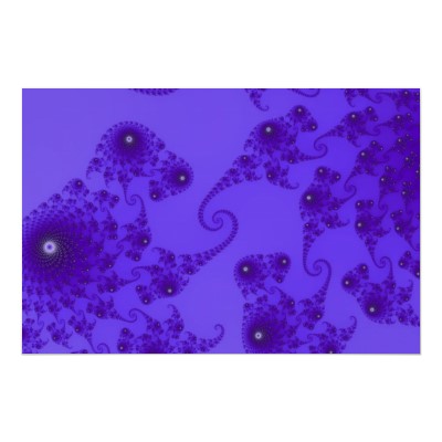 Blue Purple Seahorse Herd Poster