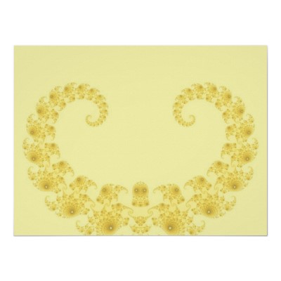 Yellow Gold Heart Poster