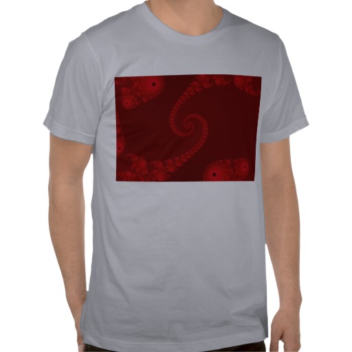 Deep Red Double Spiral T-Shirt