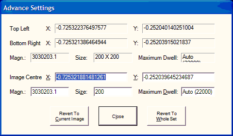 The Advanced Settings Window